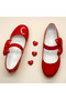 Orthopedic Heeled Evening Dress Girls' Shoes Glossy Series Abiayk2401 Patent Leather Red - 4
