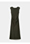 Slim Tricot Dress with Gathered Sides - 3