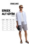 Youri Men's Elastic Waist Back Single Pocket Relaxed Fit Lilac Shorts - 7