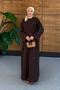 Women's Sequin Embroidered Bat Sleeve Linen Dress - 2