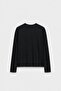 Black Naya Draped Long Sleeve T-Shirt - 4