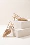 Women's Stiletto Pointed Toe Stoned Classic Heeled Shoes Boniva Gold - 5