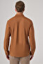Men's Cinnamon Trend Flat Slim Fit Full Italian Collar Shirt - 5