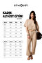 Stery women's soft organic cotton stone color top and bottom set - 7