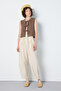 Women's Stone Premium Fabric Oversize Trousers 31085 - 4