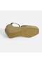 Beige Women's Suede Espadrille with Buckle Accessories and Stone Detail - 5