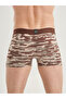 Camouflage Patterned Boxer Shorts (Brown)-Prevents Sweat and Odor-Elastic Waistband Does Not Cause Irritation and Does Not Leave Marks - 7