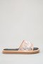 L03 Floral Embroidered Tulle Detailed Daily Soft Textured Insole Women's Summer Slippers - 3