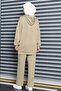 Stripe Detailed Modal Double Suit - 27710-Khaki - 6