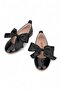 Orthopedic Pad Sole Bow Detailed Girls' Black Ballerinas - 4