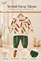Baby Boy Set Carrot Patterned 2-Piece Set Top and Bottom Seasonal Baby Set - 4