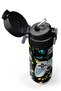 Kids Black Highlighter Green Gamer Patterned Steel Thermos with Straw and Direct Drinking 500 ml 31817 - 3