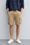 Men'S, Elastic Waist, Cargo Pocket, Lace-Up, Back Pocket Flap Shorts 283 - 3