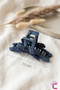 Denim Blue Plaid Pattern Velvety Women's Bowknot Hair Clip 13cm - Modern Large Hair Clip - 4