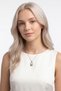 Moon - Star and Rainbow Model Colorful Enamel Zircon Stone Silver Color Stainless Steel Women's Necklace - 2
