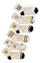 6 Pairs of Smile Patterned White Socks Colorful Unisex College Socks - 2