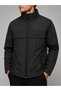Men's Black Spring Waterproof and Windproof Coat Stand Collar Seasonal Zippered Sports Outdoor Jacket - 4