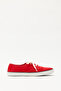 Spor 2602 - Basic Lace-Up Red Linen Women's Sportswear - 5
