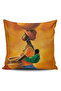 African Girls Themed 6-Piece Combination Throw Pillow Cover - 3