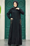 Black Hijab with Pocket Ferace 10515S - 3