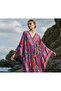 Phuket Flower-Patterned Viscose Kaftan Dress - 5
