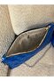 Star Stitched Clutch Star Women's Bag Cobalt Blue - 4