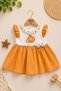 100% Cotton Baby Collar Apple Embroidered Muslin Summer Baby Girl Dress 3-6/6-9/9-12/12-18/18-24Months