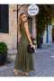Buketli̇ Women's Crew Neck Sleeveless a Lined Maxi Length Long D Lace Dress - 9