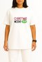 Oversized New Year Mode on Chest Printed Unisex T-Shirt - 2