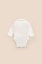 Sophie La Girafe Organic Cotton Baby Collared Ecru Bodysuit - 3