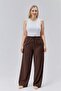 Linen Viscose Loose Fit Women's Trousers - 3