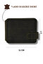 Men's Wallet Card Holder Genuine Leather Wallet Money Clip Double-Sided Use Gift |   Khaki Black Axis Reverse - 2