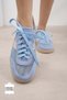 Irina Genuine Leather Blue Color Mesh Women's Sports Shoes - 3