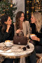 Brown Square Form Women's Clutch Bag |   Brown Mt1559 - 2