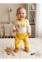 Chick Patterned 100% Cotton Long Sleeve Baby Bodysuit Set – Yellow (2 Pieces) - 3