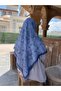 وشاح قطني كبير الحجم بنمط السحابة مقاس 115x115 سم - 5