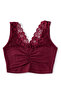 Women's Cotton Bra with Gathered Lace and Flexible Gathering Shape (6080) - 2