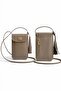 Faux Leather Phone Bag – Gold Lock, Long Strap Women's Shoulder & Crossbody Bag - 2