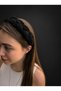 Bym550 Black Braided Model Women's Hair Crown 4 cm Modern Daily Stylish Hair Accessory - 4
