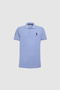 Men's Slim Fit Polo Collar Purple Basic T-Shirt 50326920-Vr245 - 7