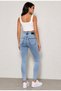 Lycra High Waist Snow Wash Skinny Fit Jeans Pants - 2
