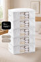 Set of 5 Large Size 70X50X25Cm Sofa Bed with Window & under Bed, Quilt & Pillow Organizer Bag White