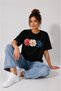 Unisex colorful flower printed bicycle collar t-shirt - 6