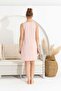 Combed Cotton Wide Strap Dress with Lace Detail - 3