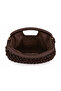 Lorisa Gold Chain Detail Wicker Hand and Shoulder Bag Bag - 5
