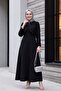 Jacket Detailed Glitter Brooch Dress - Black - 5