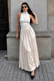 Shiny Stone Color Wrinkled Pattern Women's Skirt Mg2290