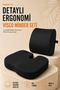 Visco Orthopedic Lumbar Support Cushion and Coccyx Seat Cushion Set - Car Office Sofa Set - 5