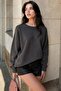 Anthracite Crew Neck Women's Knitwear Sweater Mg2494