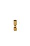 Gold Body Cubic Base Vase 5X19Cm